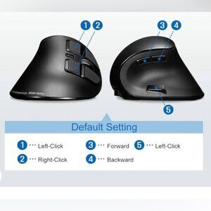 Sanwa Direct Ergonomics Mouse Wireless Tendonitis Prevention Blue LED 6 Button